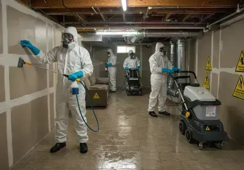 Basement Moisture Removal and Structural Drying process in Riverton, WY